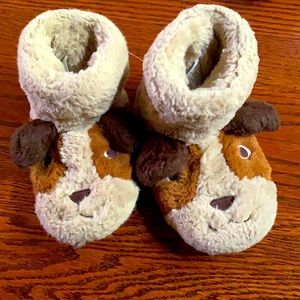 Little kids cute dog slippers very fluffy and soft